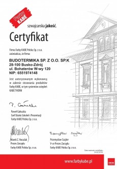 Certyfikat KABE